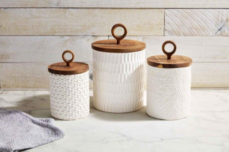 Stoneware Canister Set